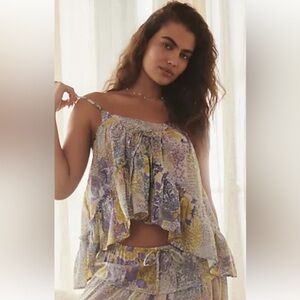 Anthropologie Multicolor Floral Camisole Sleepwear or Bohemian Top